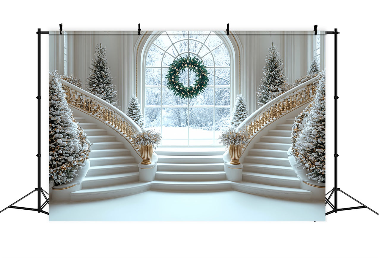 Backdrop Weihnachten Weiße Treppe Celebration Backdrop BRP11-243