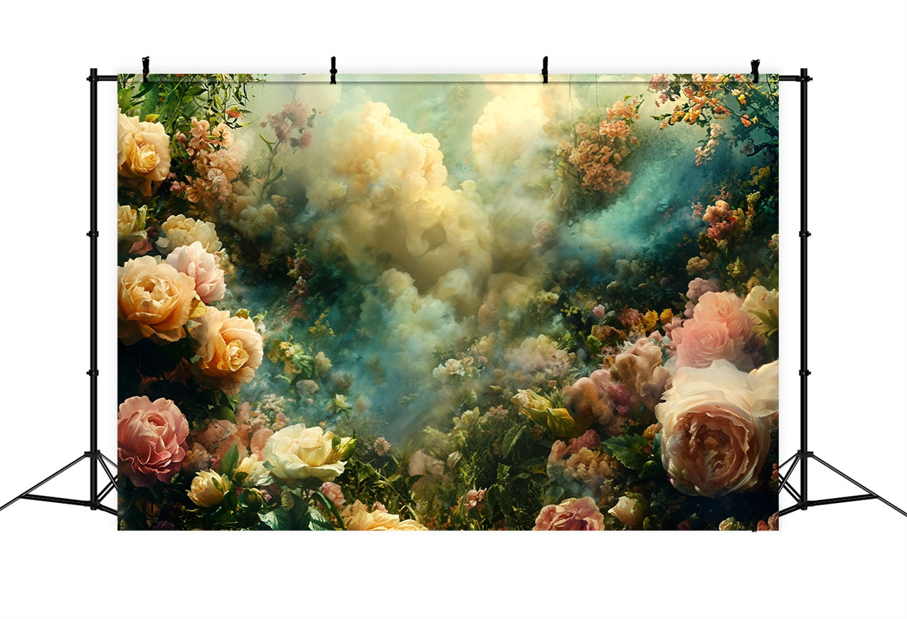 Vintage Fotografie Backdrop Blossoms Wrapped Soft Fog Backdrop BRP11-553
