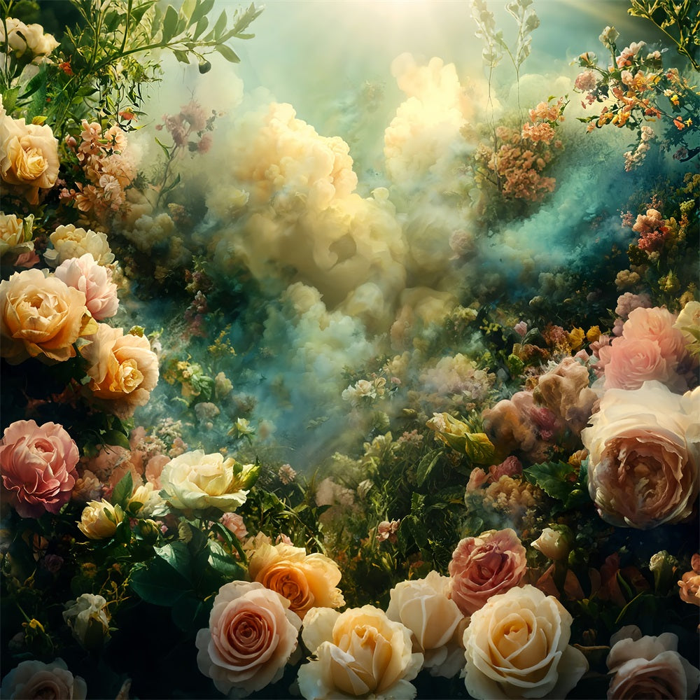 Vintage Fotografie Backdrop Blossoms Wrapped Soft Fog Backdrop BRP11-553