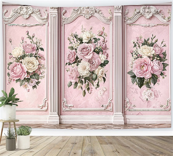 Fotografie Vintage Backdrop Rosa Rose Retro Wand Backdrop BRP11-579