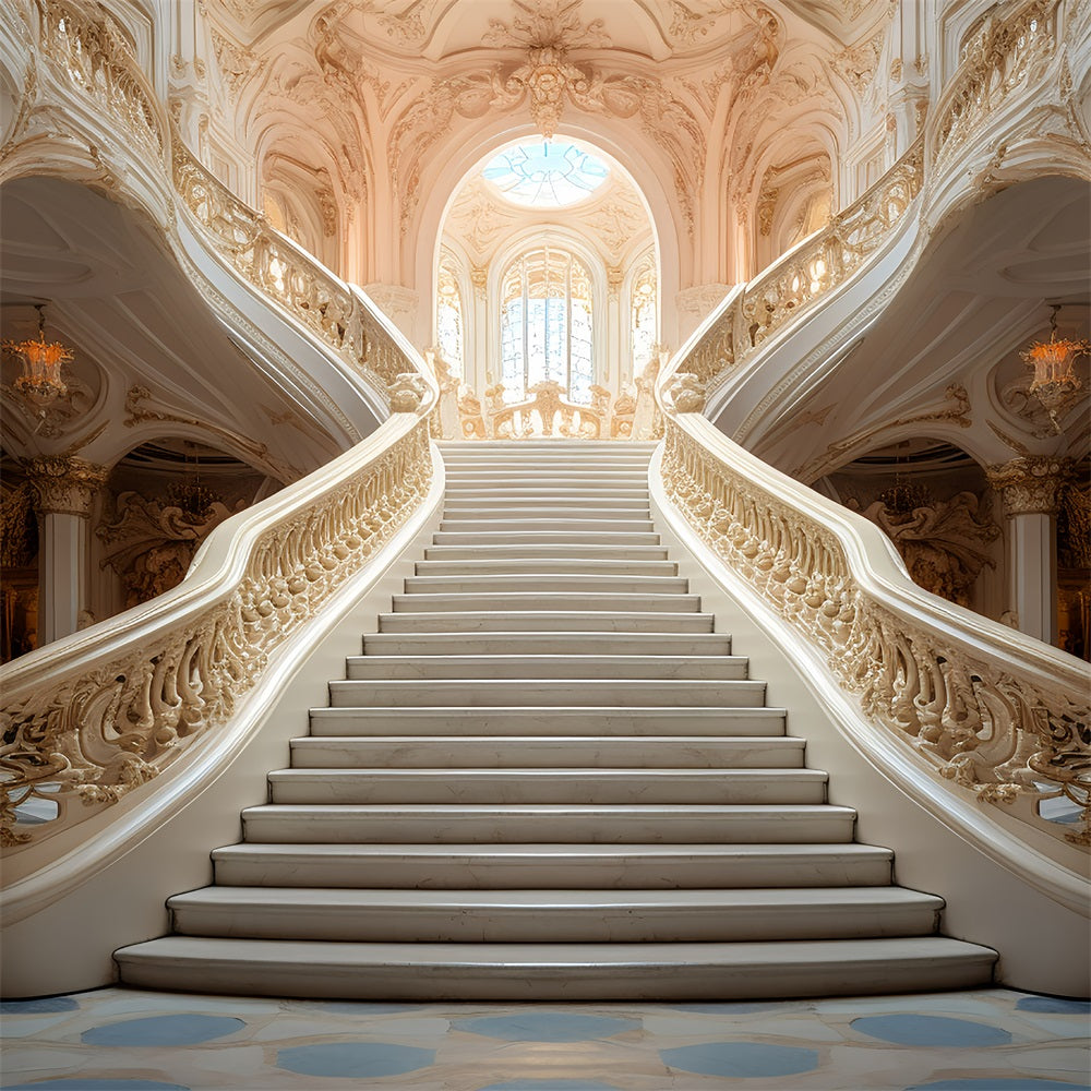 Backdrops Vintage Treppe komplizierte Schnitzereien Backdrop BRP11-598