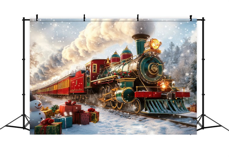 Winter Wonderland Hintergrund Holiday Train Journeying Hintergrund BRP11-60