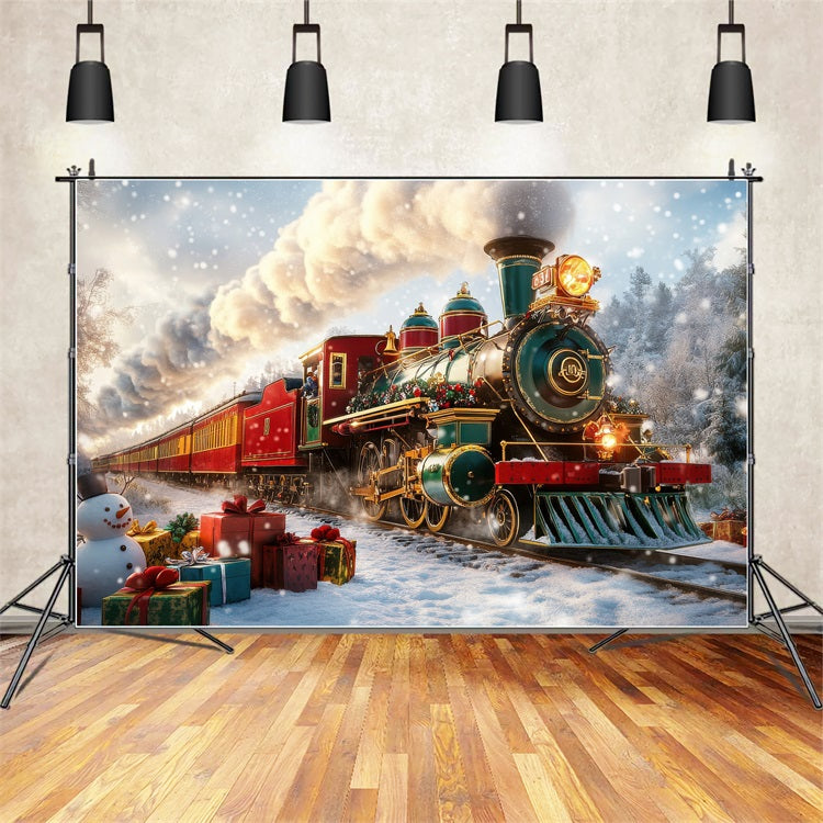 Winter Wonderland Hintergrund Holiday Train Journeying Hintergrund BRP11-60