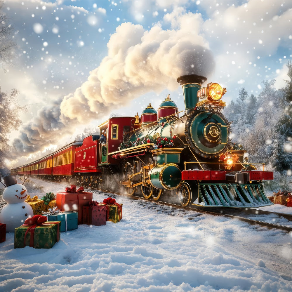Winter Wonderland Hintergrund Holiday Train Journeying Hintergrund BRP11-60