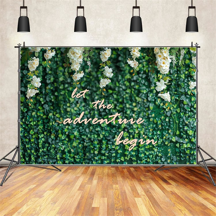 Elegante Greenery Hochzeit Backdrop Photo Booth Floral Hanging Hintergrund BRP12-361
