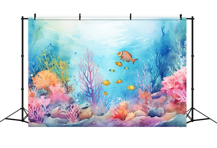 Backdrop Meerjungfrau Bunte Unterwasserwelt Backdrop BRP12-55