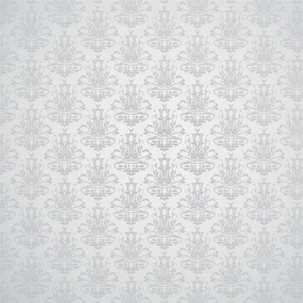 Fotohintergrund Damast Hellgrau Symmetrisches Muster Hintergrund BRP12-598