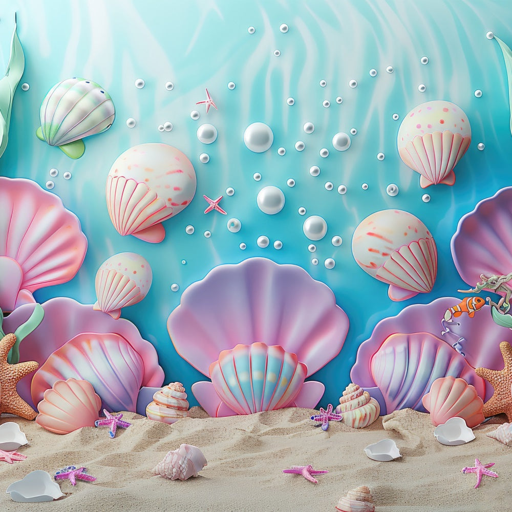 Backdrop Meerjungfrau Fantasy Muschelparadies Unterwasser Backdrop BRP12-84