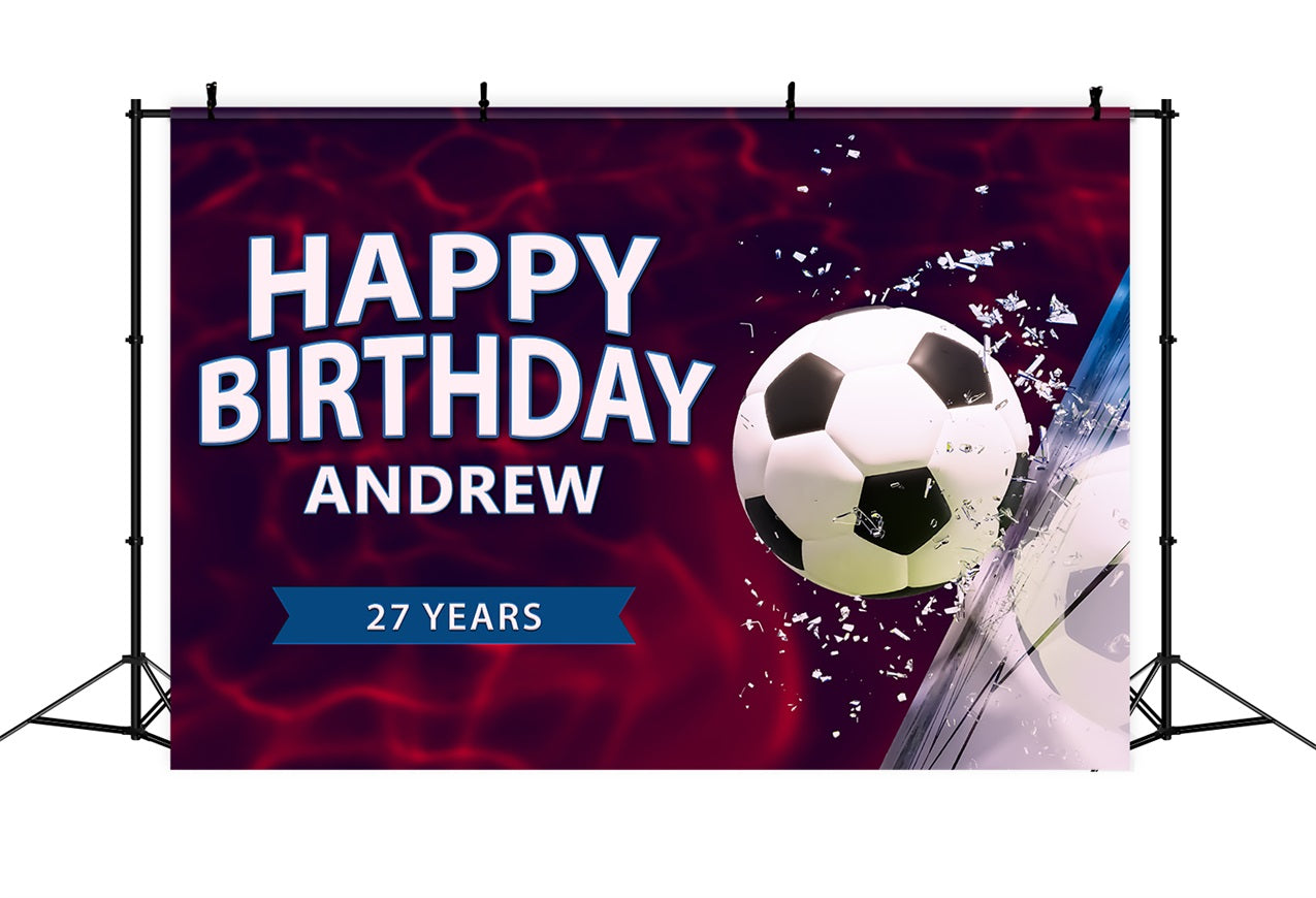 Personalisierte Backdrops zum Geburtstag 27. Fußball Feier Backdrop BRP2-100