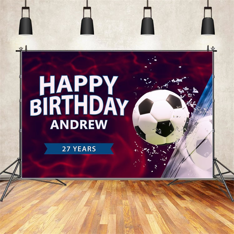 Personalisierte Backdrops zum Geburtstag 27. Fußball Feier Backdrop BRP2-100
