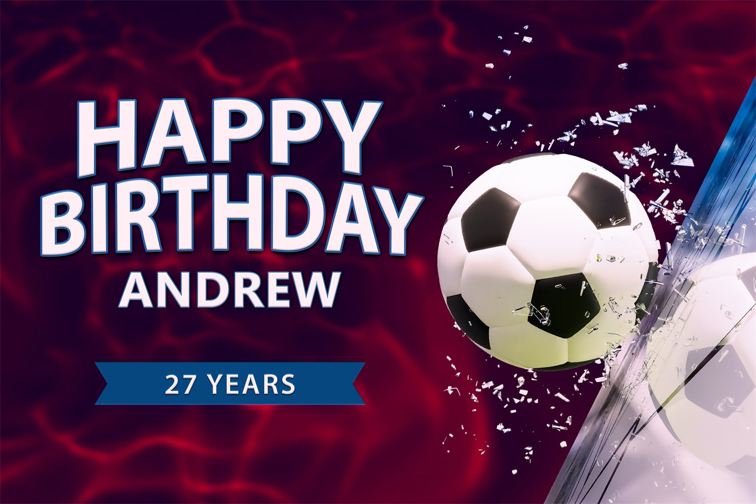 Personalisierte Backdrops zum Geburtstag 27. Fußball Feier Backdrop BRP2-100