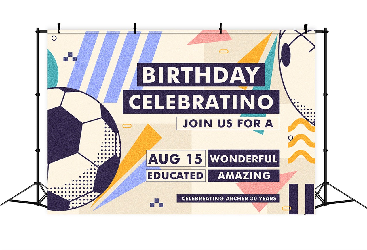 Geburtstag Backdrop Custom künstlerische Fußball-Themen-Hintergrund BRP2-101