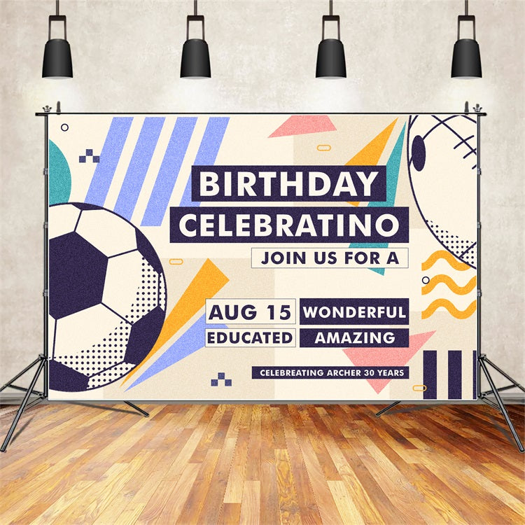 Geburtstag Backdrop Custom künstlerische Fußball-Themen-Hintergrund BRP2-101