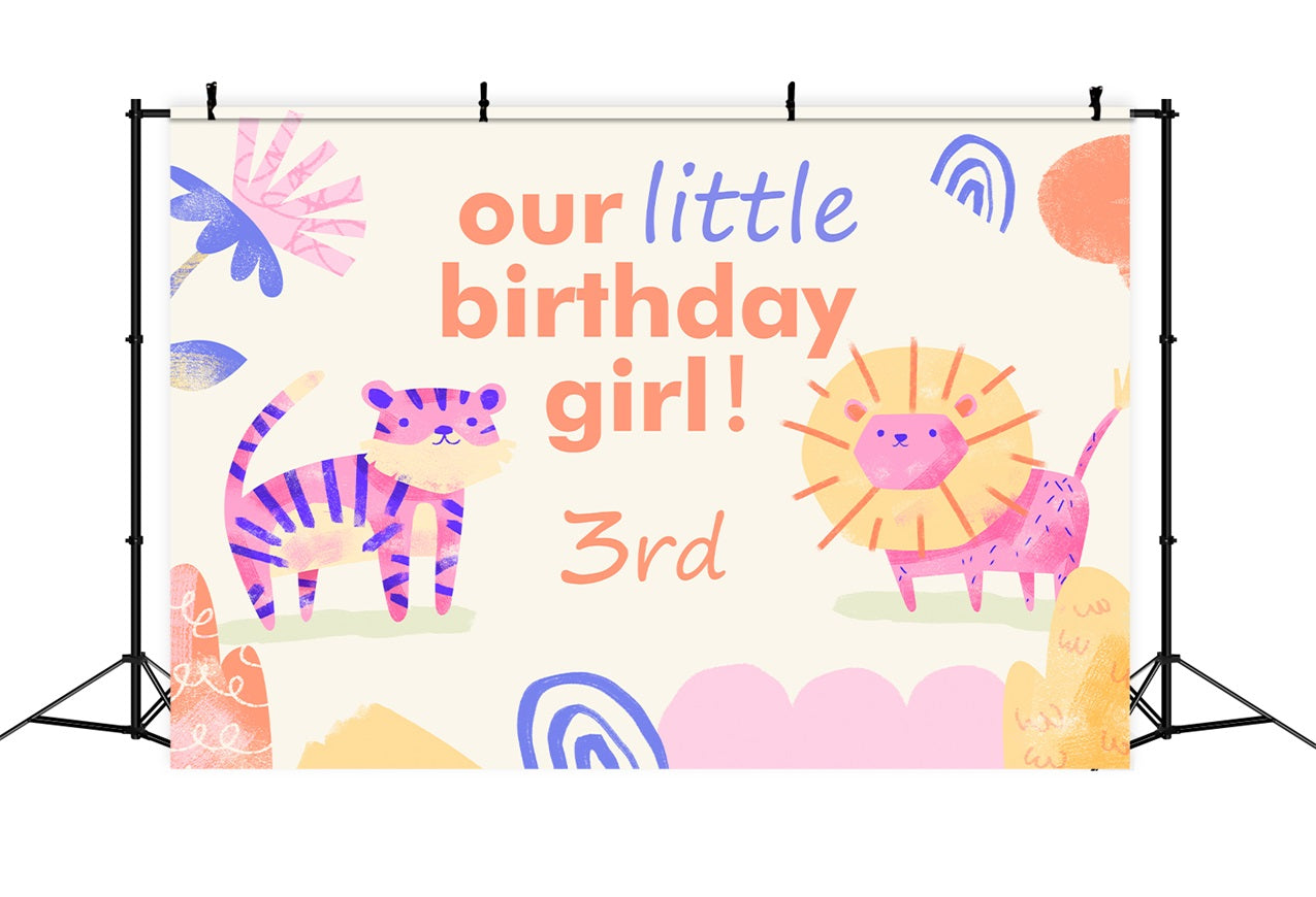 Customized Backdrop für Geburtstag Cute Jungle Friends Backdrop BRP2-109