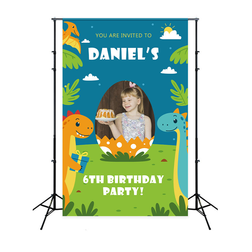 Customize Backdrop für Geburtstag Jurassic 6. Party Backdrop BRP2-112