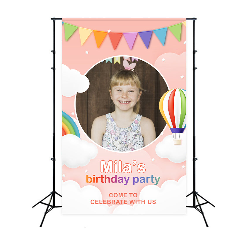 Custom Birthday Party Backdrop Himmel Ballon Feier Backdrop BRP2-118
