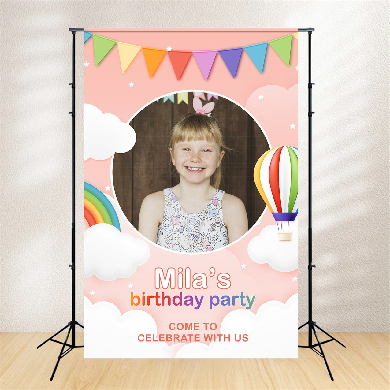 Custom Birthday Party Backdrop Himmel Ballon Feier Backdrop BRP2-118
