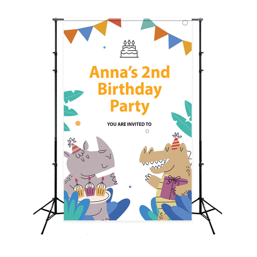 Personalisierte Backdrop Geburtstag 2. Tier Thema Backdrop BRP2-154