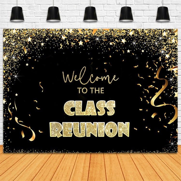 Klassentreffen Backdrop Ideen Glamorous Night Golden Custom Backdrop BRP2-156