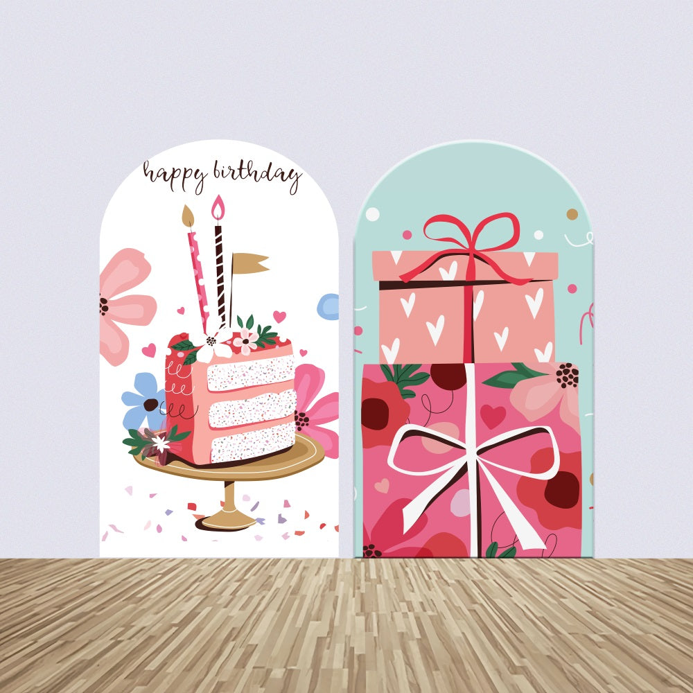 Personalisierte Backdrop für Geburtstag Floral Cake Arch Backdrop Kit BRP2-177