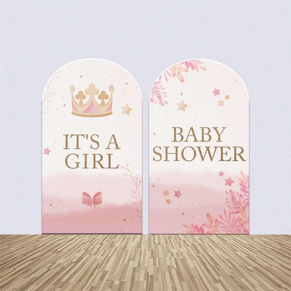 Personalisierte Baby Shower Backdrop Elegant Pink Bogen Backdrop Kit BRP2-196