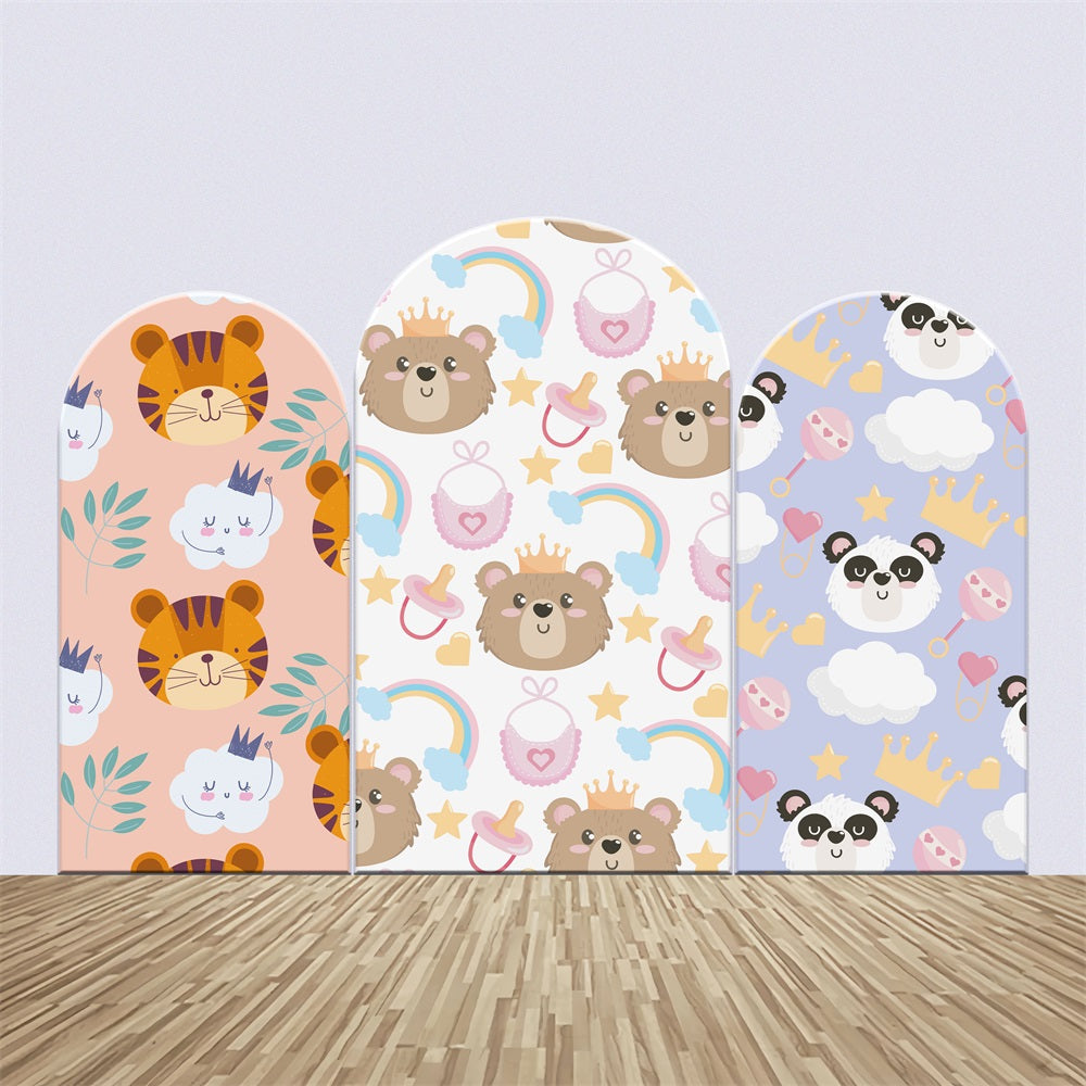 Individueller Hintergrund für die Babyparty Safari-Abenteuer-Thema Bogen-Hintergrund-Kit BRP2-204