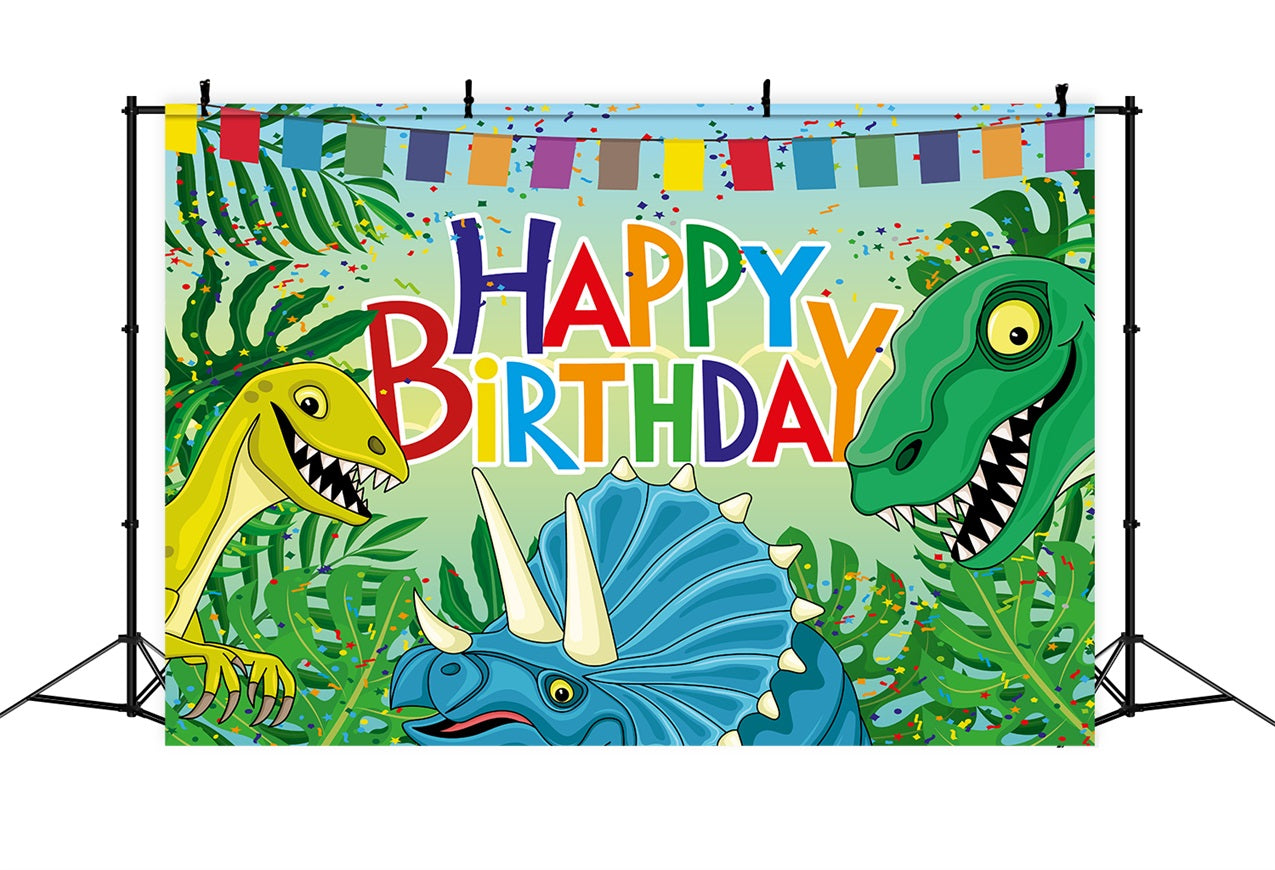 Personalisierte Geburtstag Backdrops Jurassic Dino Celebration Backdrop BRP2-208