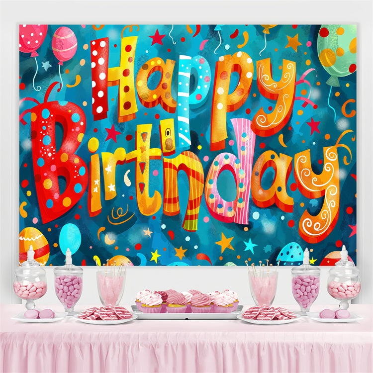Custom Birthday Backdrops Festliche Ballons Celebration Backdrop BRP2-209