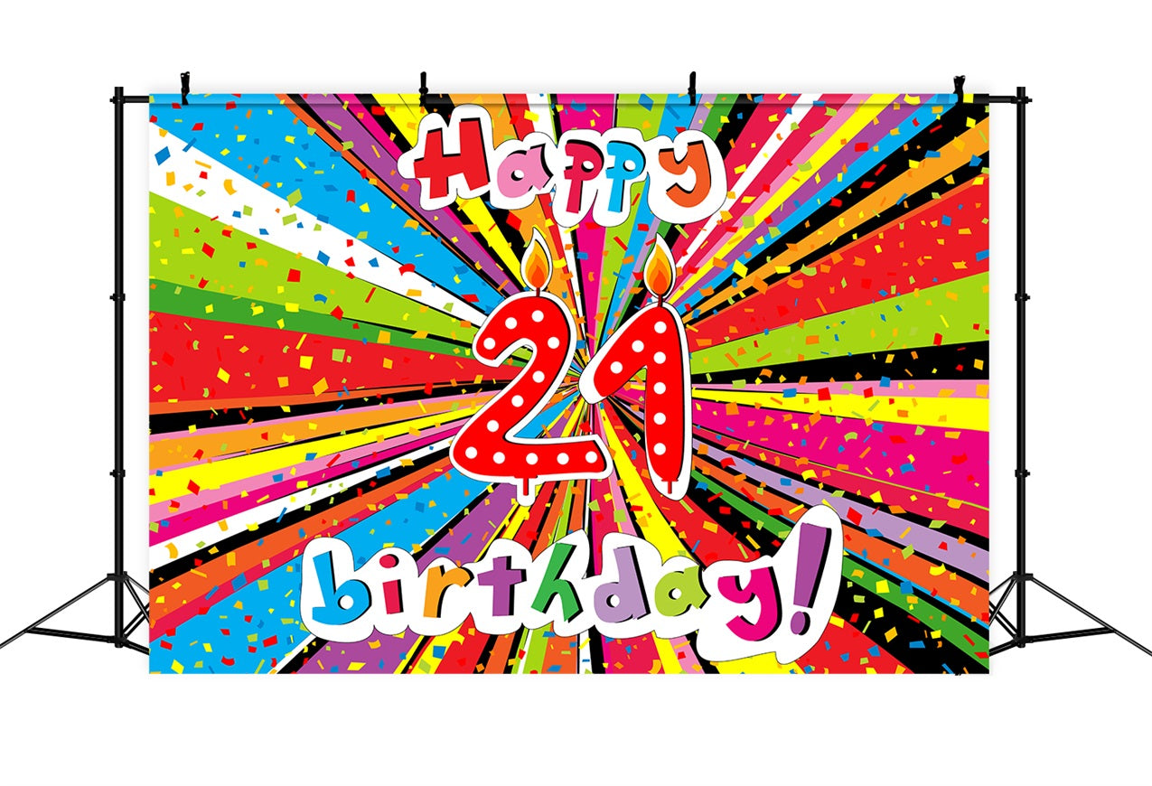 Personalisierte 21. Geburtstag Backdrop Konfetti Explosion Party Backdrop BRP2-221