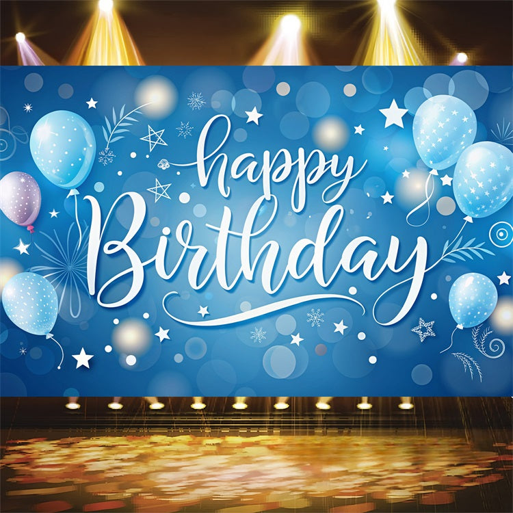 Personalisierte Backdrop Geburtstag Starlight Blue Ballon Backdrop BRP2-240