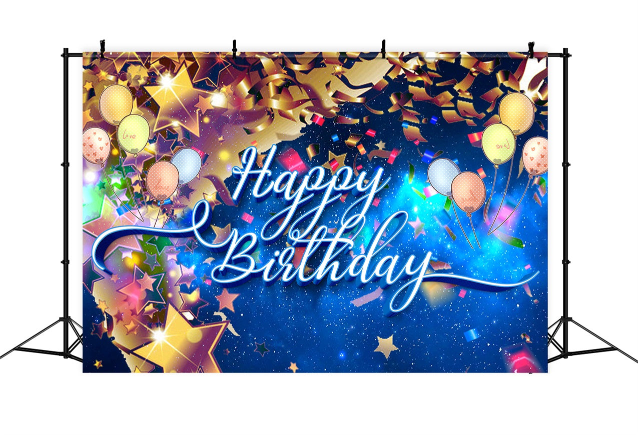 Personalisierte Backdrops Geburtstag Golden Starlight Ballon Backdrop BRP2-241