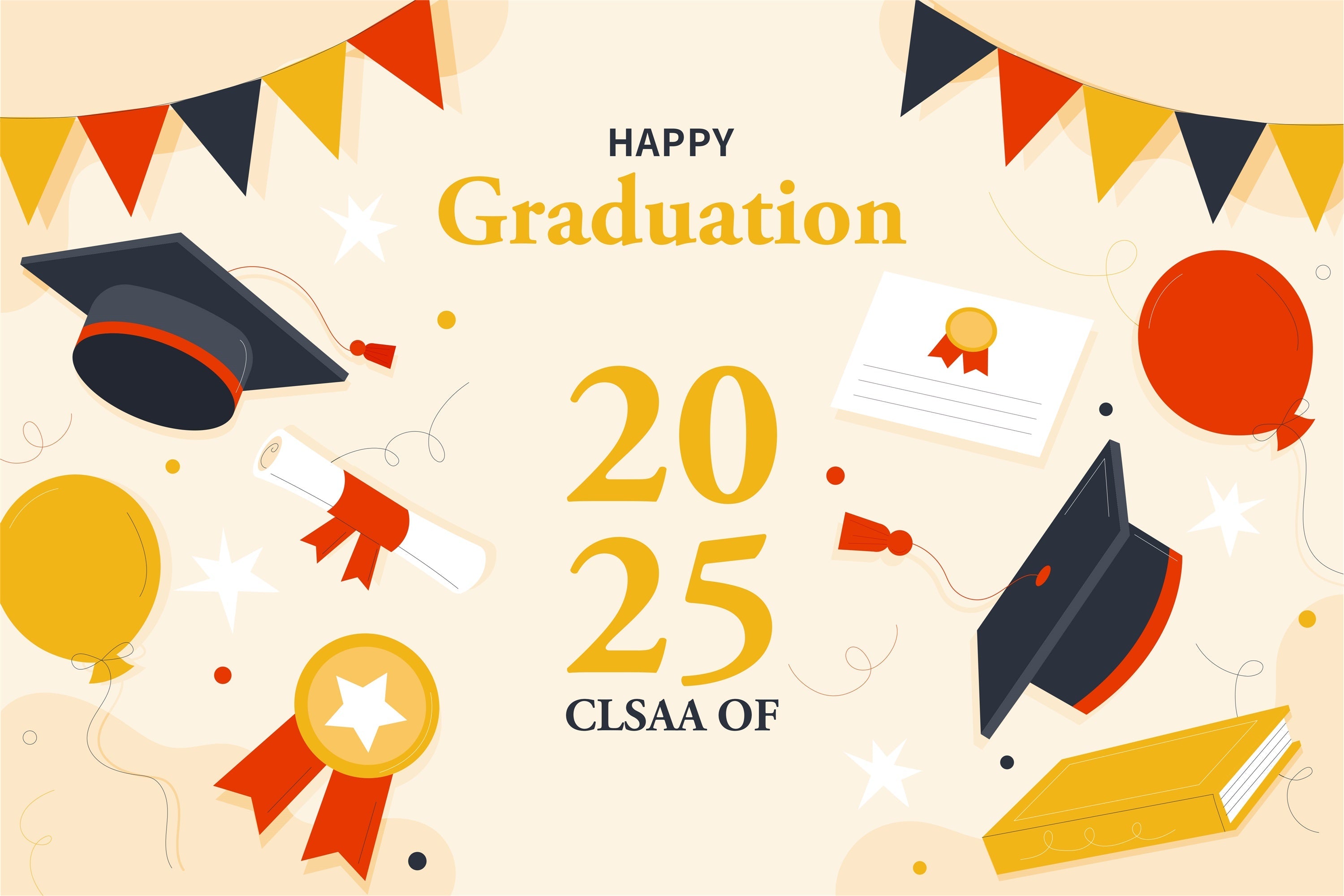 2025 Graduation Backdrop Fröhliche Banner Graduation Party Backdrop BRP2-259