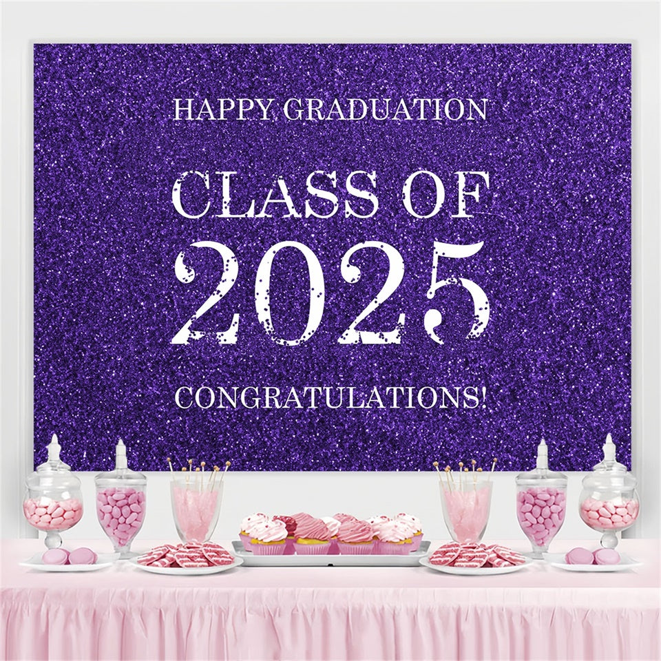 Graduation Fotokulisse Ideen Lila Bling Graduation Party Backdrop BRP2-268