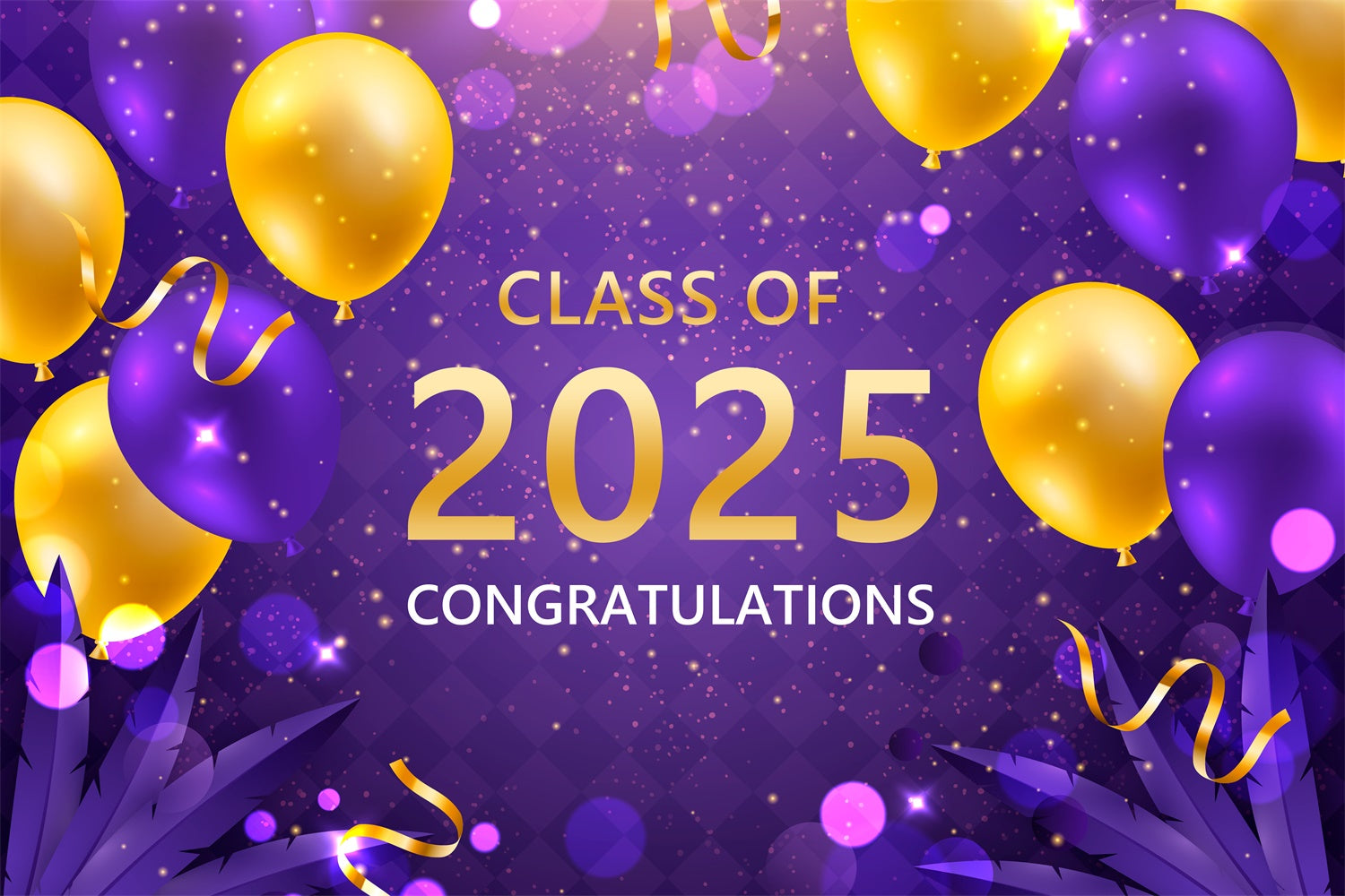 Graduated Backdrop Lebendig Lila Ballon Graduation Party Backdrop BRP2-269