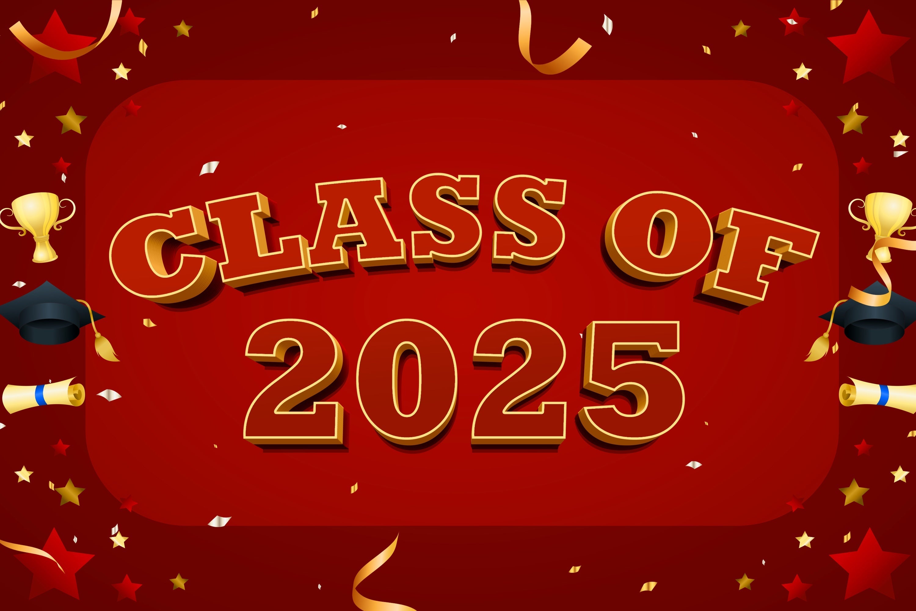 Abschlussfoto-Hintergrund Festliches Rot 2025 Abschlussparty-Hintergrund BRP2-272