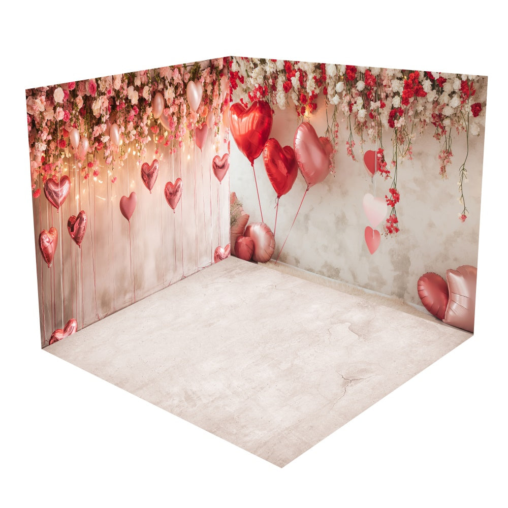 Elegante hängende Rosen Valentine Backdrop Zimmerset BRP2-5