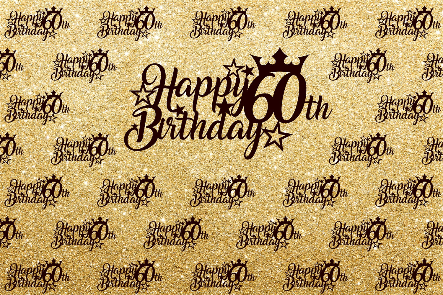 Personalisierte Kulisse zum 60. Geburtstag Golden Glitter Backdrop BRP3-105