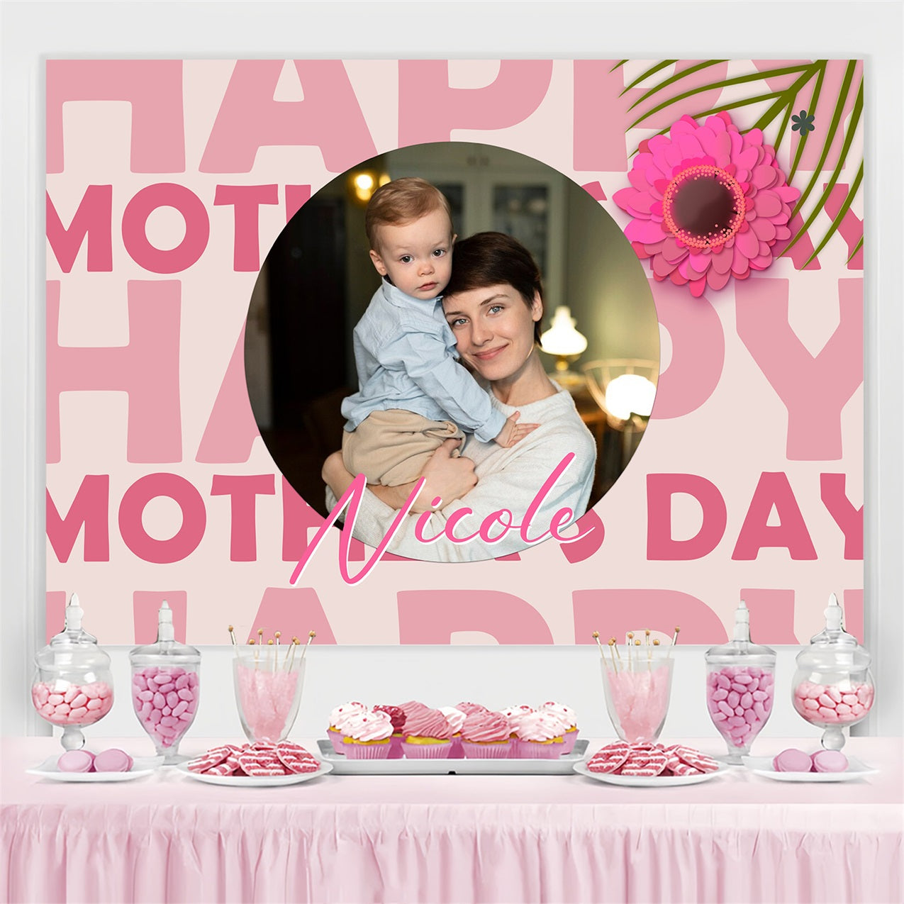 Muttertagskulisse Süße Liebesblume Personalisierte Kulisse BRP3-115