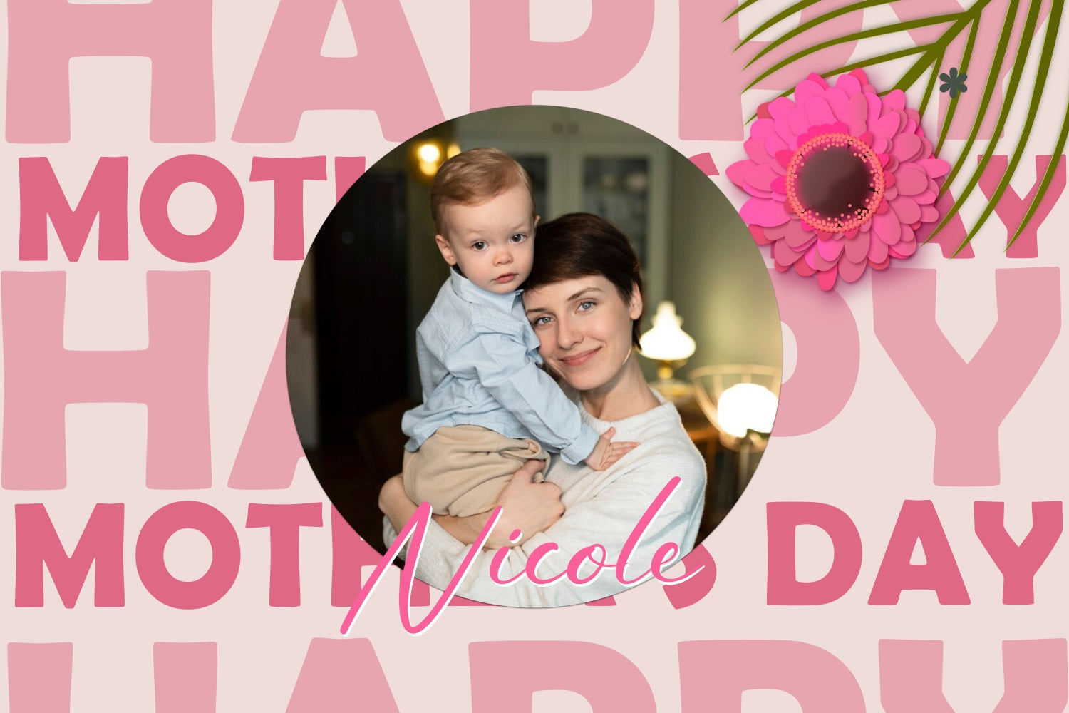 Muttertagskulisse Süße Liebesblume Personalisierte Kulisse BRP3-115