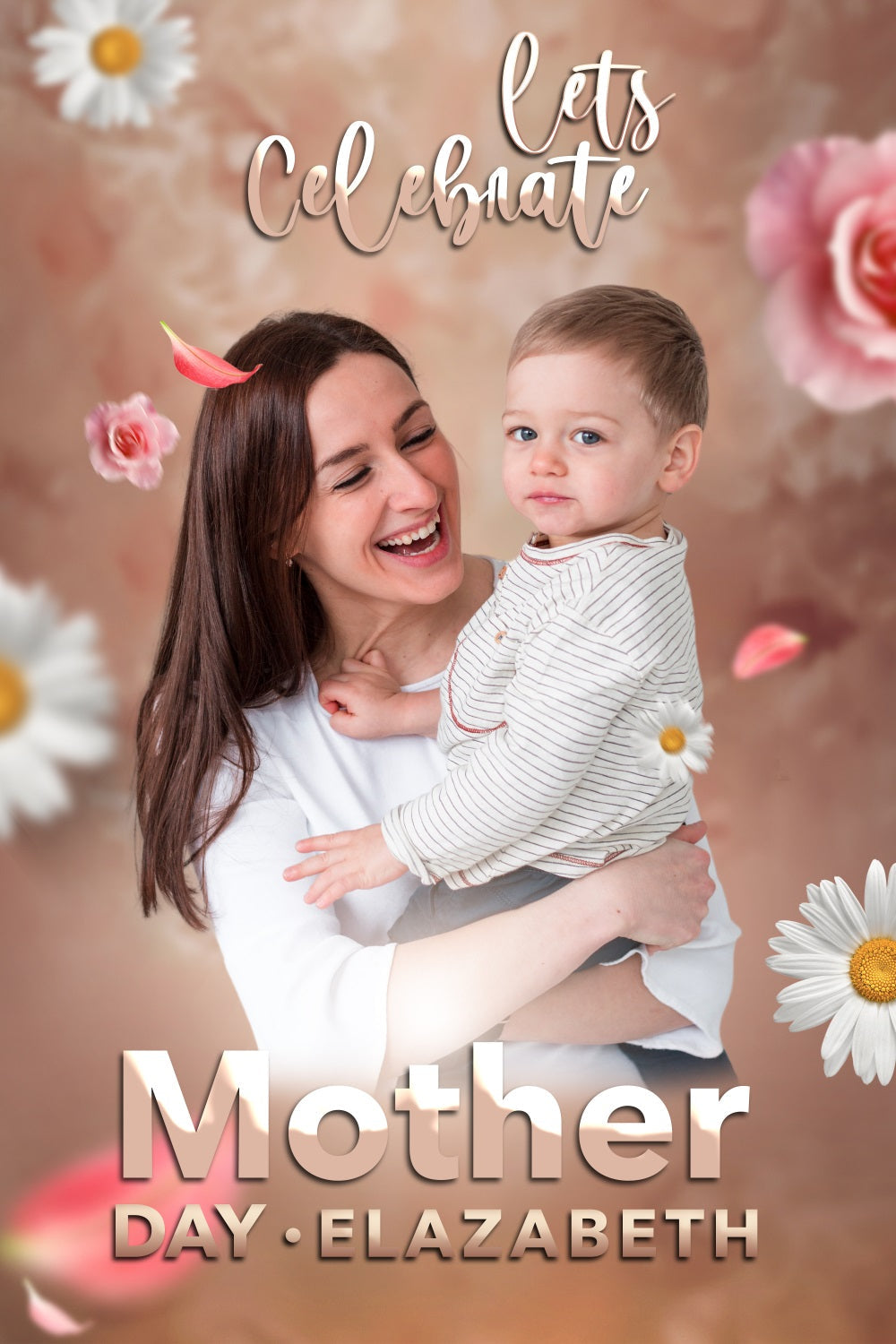 Muttertag Fotohintergrund Gänseblümchen Blüte Floral Personalisierter Hintergrund BRP3-118