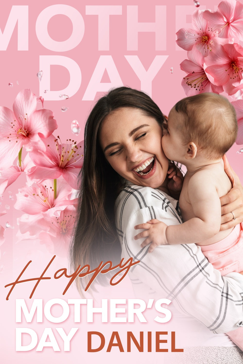 Muttertag Fotohintergrund Floral Love Personalisierter Hintergrund BRP3-119