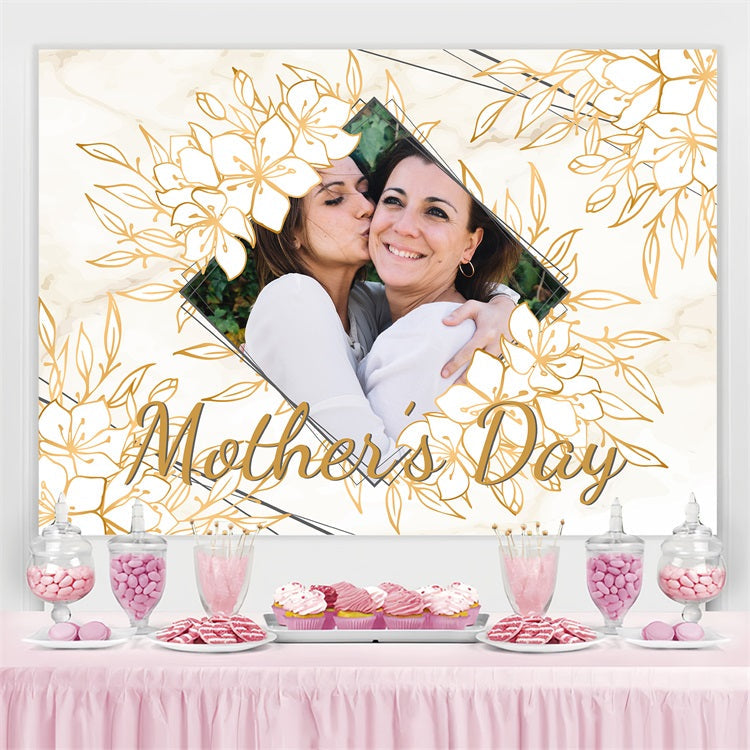 Muttertagskulisse Ideen Goldene Blüte Liebe Personalisierte Kulisse BRP3-123