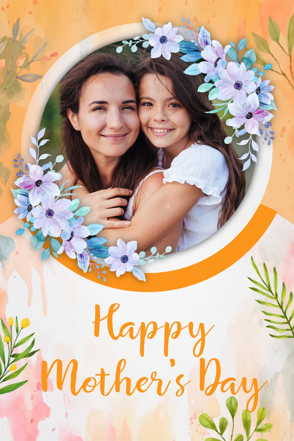 Backdrop für Muttertag Aquarell Blüte Feier benutzerdefinierte Hintergrund BRP3-125