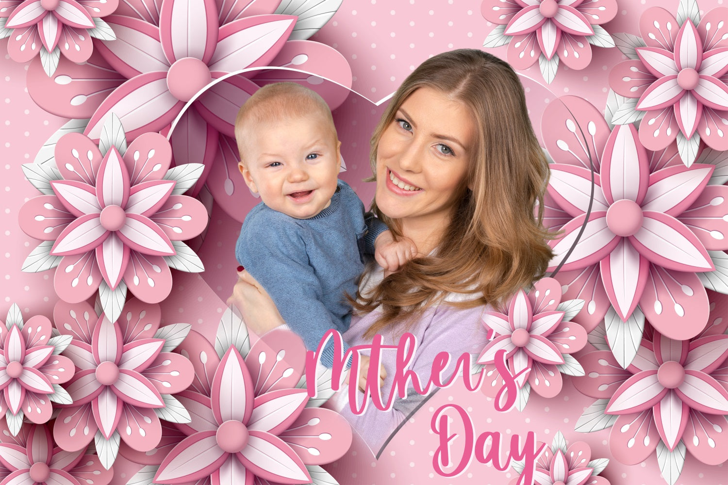 Backdrops Für Muttertag Blühende Liebe Floral Personalisierte Backdrop BRP3-131