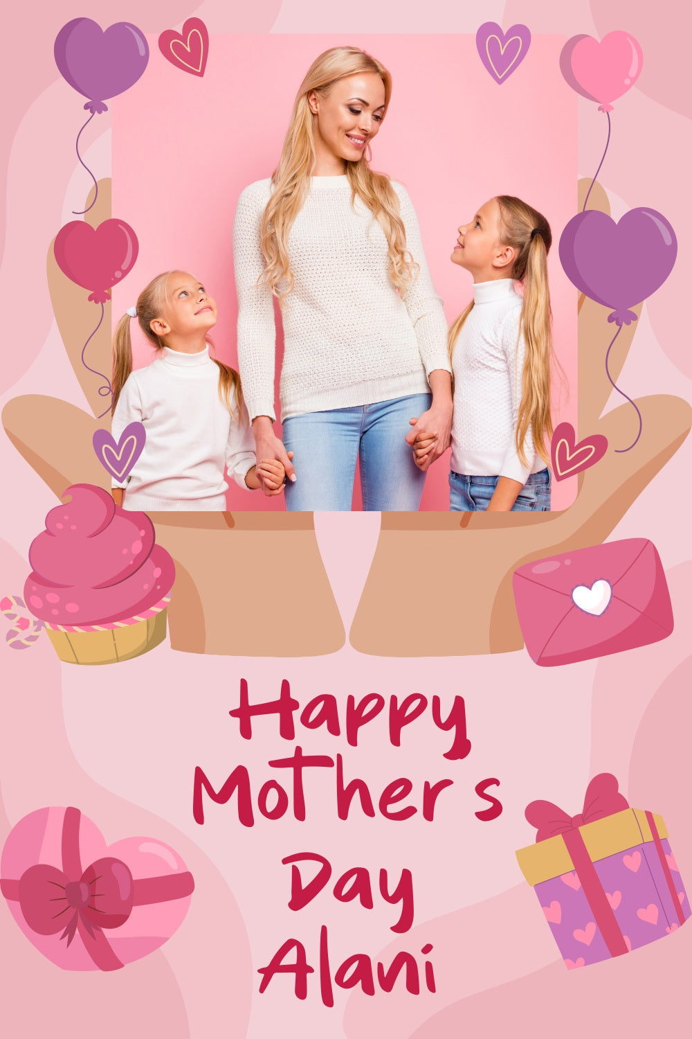 Mothers Day Backdrops Loving Hands Individueller Hintergrund BRP3-134