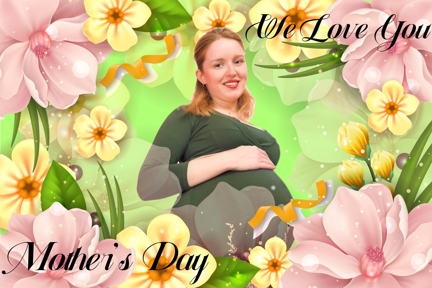 Muttertagskulisse Blumenglut Personalisierte Kulisse BRP3-138