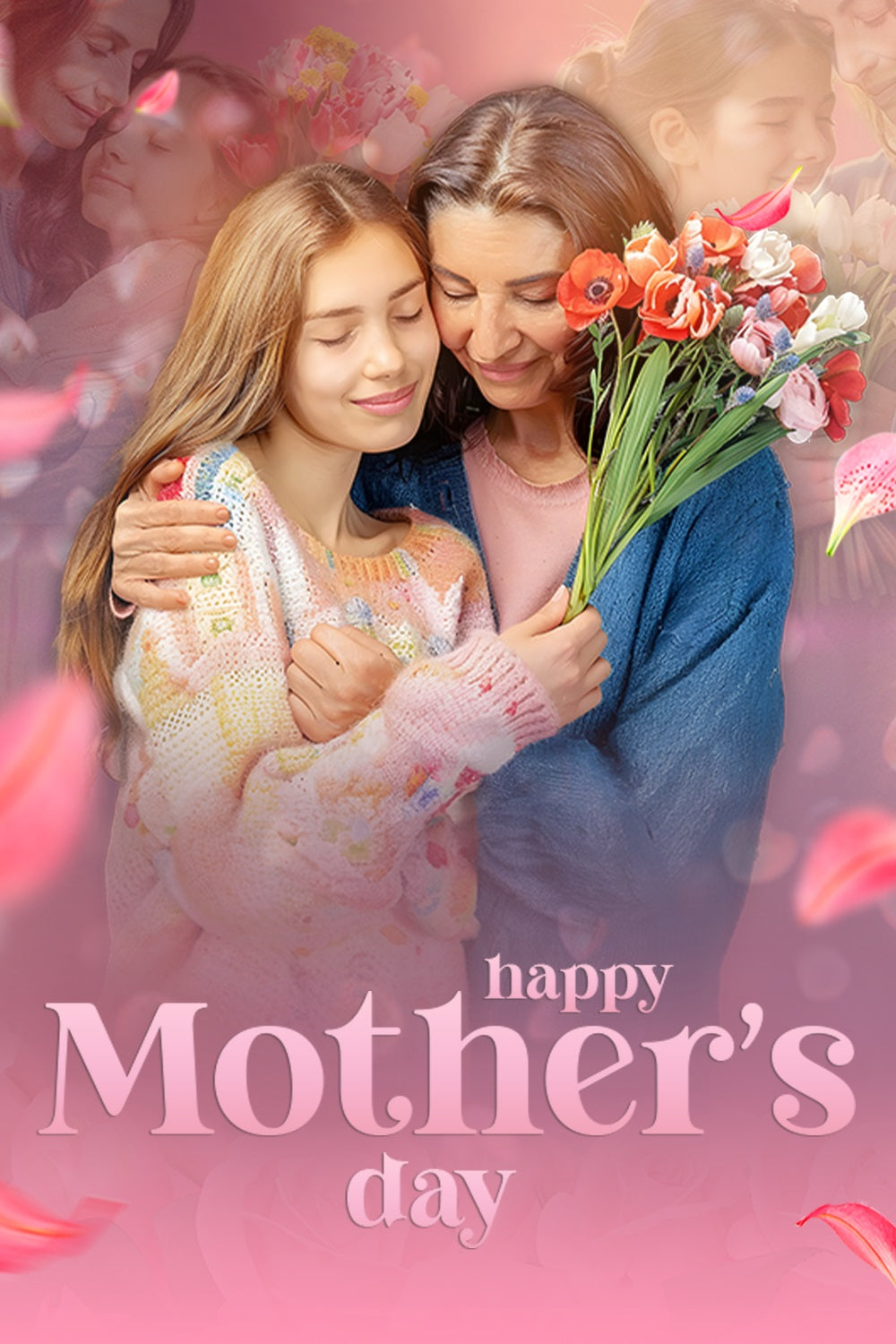 Mothers Day Backdrops Vintage Glow Floral Personalisierter Hintergrund BRP3-142