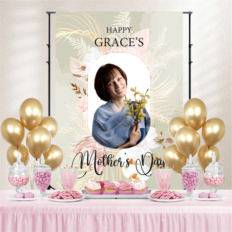 Muttertags-Hintergrund Natürlicher Blumenrahmen Individueller Hintergrund BRP3-157