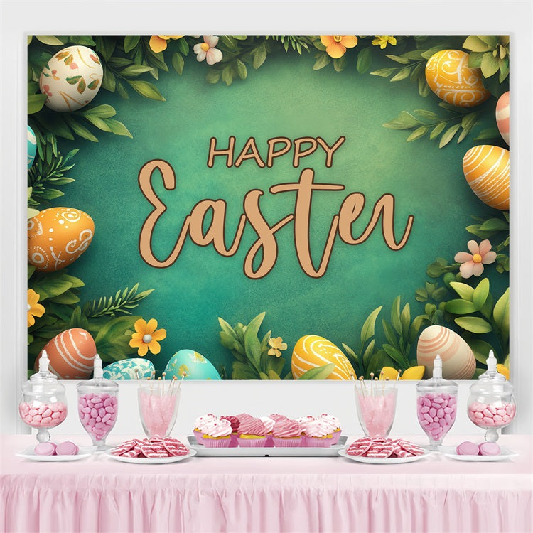 Ostern Backdrop Ideen Greenery Floral Ei Personalisierte Backdrop BRP3-175
