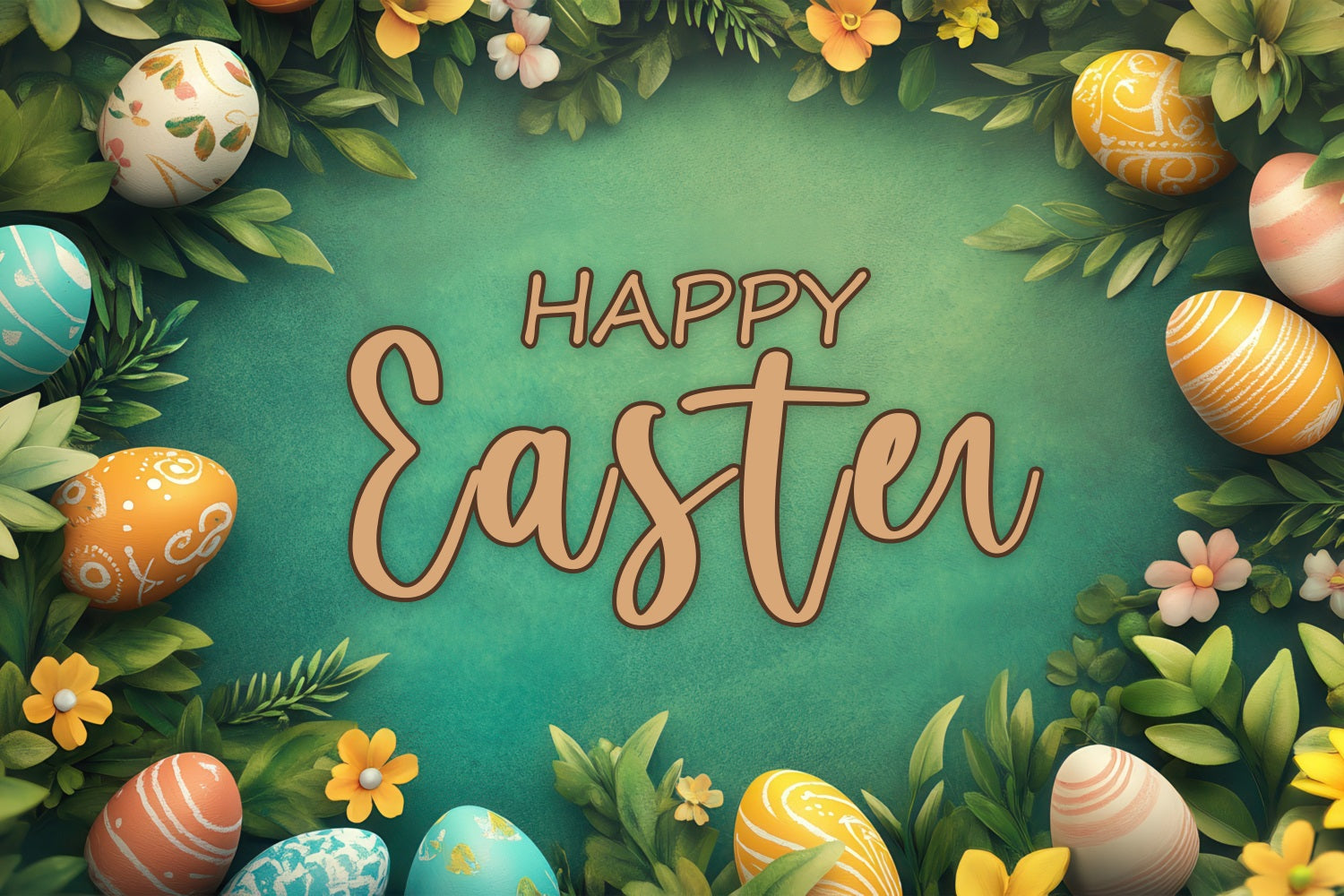 Ostern Backdrop Ideen Greenery Floral Ei Personalisierte Backdrop BRP3-175